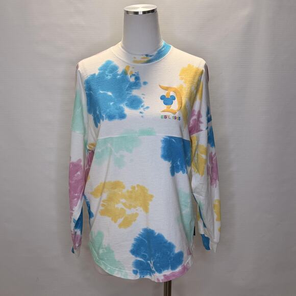 Disneyland Resort Spirit Jersey Shirt Womens XS Pastel Tie Dye Long Sleeve - Picture 3 of 12
